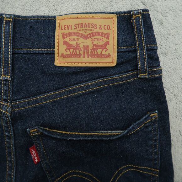 Levi's 711 Jeans Women's Size 27 Blue Mile High Super Skinny Denim 28" Inseam - Picture 12 of 16